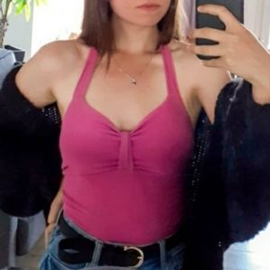 Pink 90s Backless Top